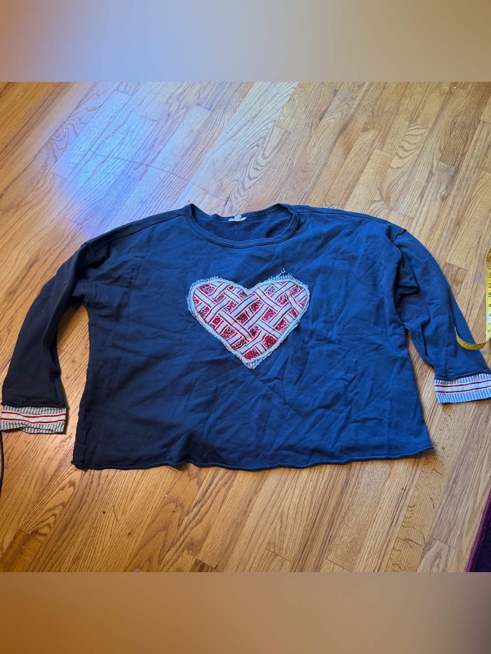Eileen fisher patchwork heart sweatshirt